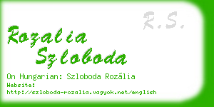 rozalia szloboda business card